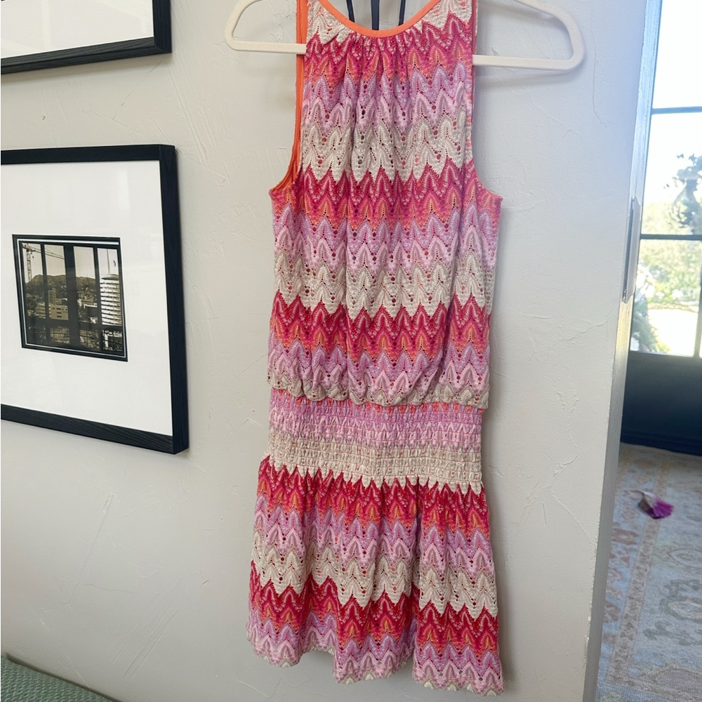 Ramy Brook Pink and Orange Knit Dress